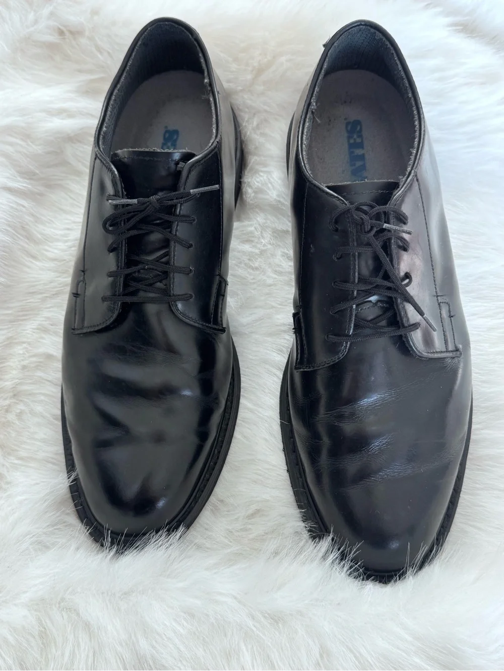 Bates Black Men's Lace-Up Derby Oxfords
